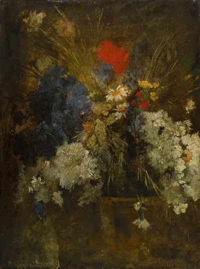 Fleurs des champs (Coquelicot, marguerite et bleuet) by Jean-Baptiste Carpeaux, 1874 — digital art print download