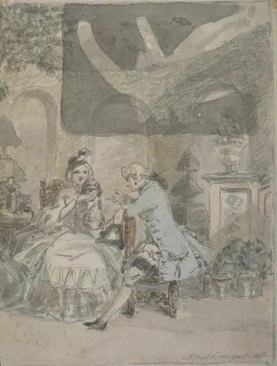 Conversation piece by Alfred Crowquill — digital art print download