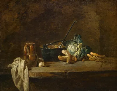 Vegetables for the Soup by Jean Siméon Chardin, 1732 — digital art print download