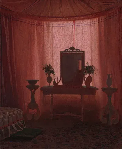 A Bedroom in Bernstorff Palace near Copenhagen by Йохан Вильгельм Гертнер — digital art print download