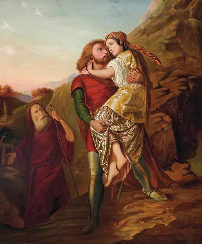 Moses and Zipporah by Иоганн Фридрих Обербек — digital art print download