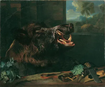 Wildschweinstillleben by Иоганн Георг де Гамильтон, 1718 — digital art print download