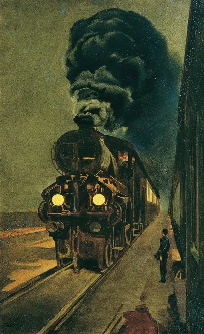 Der Schnellzug by Klemens Brosch, 1924 — digital art print download