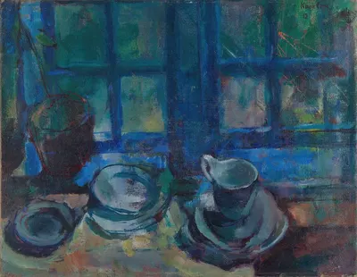 The Blue Kitchen by Ludvig Karsten, 1913 — digital art print download
