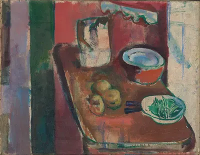 The Red Kitchen by Ludvig Karsten, 1913 — digital art print download