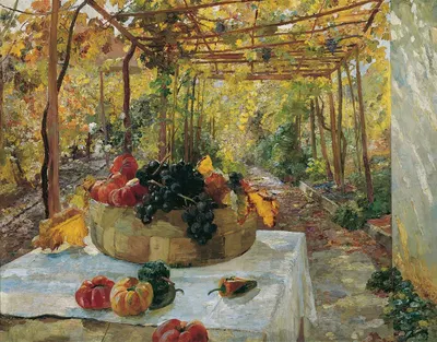 In der Pergola by Marie Egner, 1910 — digital art print download