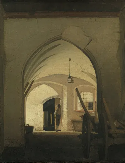 A Coach House. Partenkirchen by Вильгельм Бендс, 1831 — digital art print download