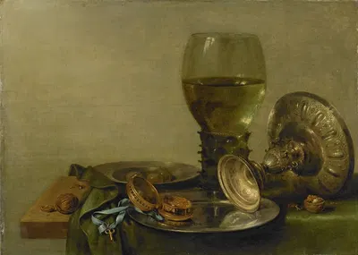 Still Life with Roemer and Silver Tazza by Willem Claesz Heda, 1630 — digital art print download