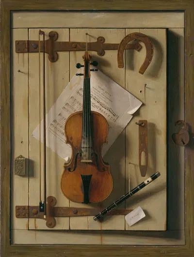 Still Life—Violin and Music by William Michael Harnett, 1888 — digital art print download