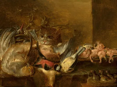Dead birds and a cat by Alexander Adriaenssen — digital art print download