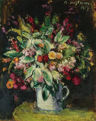 Blumen Stillleben (Still Life With Flowers) by Антон Файстауэр, 1919 — digital art print download