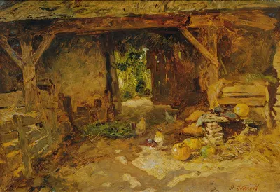 Hofinterieur aus dem Marchfeld by Антон Шрёдль — digital art print download