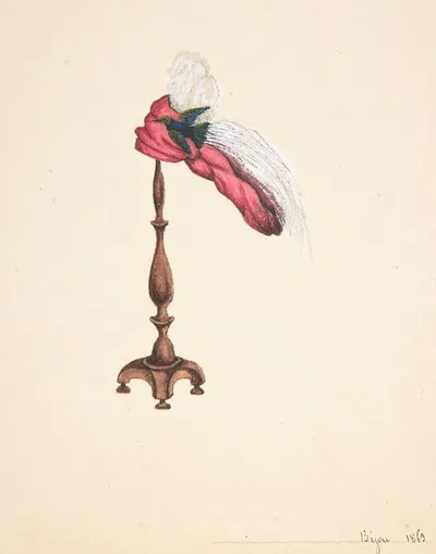 A Hat on a Stand by Auguste Félix, 1863 — digital art print download