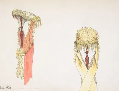 Two Views (Side and Front) of a Hat on a Stand by Auguste Félix, 1866 — digital art print download