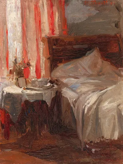 A bedroom interior by Бронсия Коллер-Пинелл, 1895 — digital art print download
