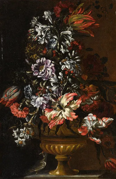 Still Life With Vase Of Flowers by Francesco Caldei — digital art print download