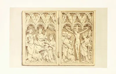Diptych in Carved Ivory representing the Adoration of the Magi and the Crucifixion by John Charles Robinson, 1858 — digital…