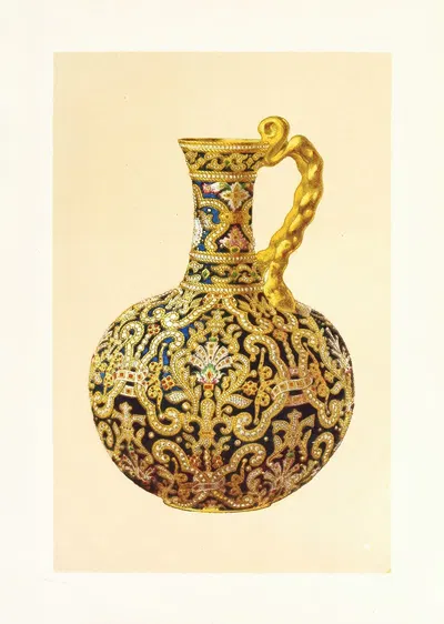Украшенная бутылка из фарфора by Джон Чарльз Робинсон, 1858 — digital art print download