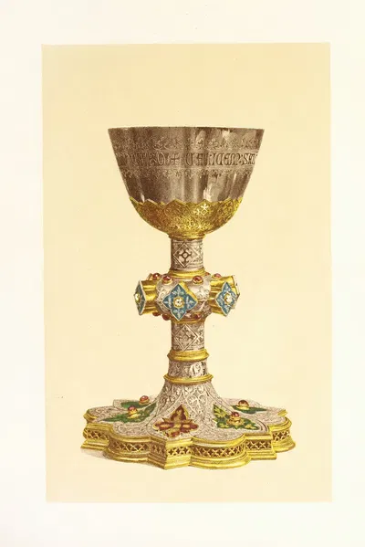 Серебряный кубок в стиле XV века by Джон Чарльз Робинсон, 1858 — digital art print download