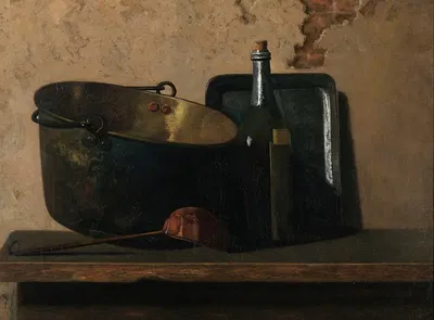 Wine And Brass Stewing Kettle (Preparation Of French Potage) by John Frederick Peto — digital art print download