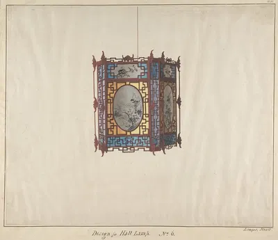 Design for a Hall Lamp No.6 by Лам Куа — digital art print download