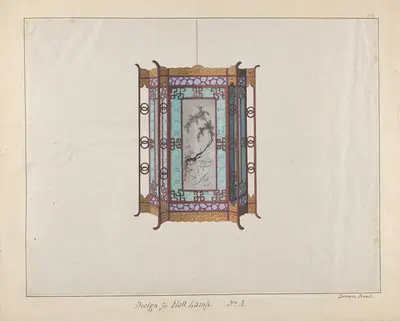 Design for a Hall Lamp by Лам Куа — digital art print download