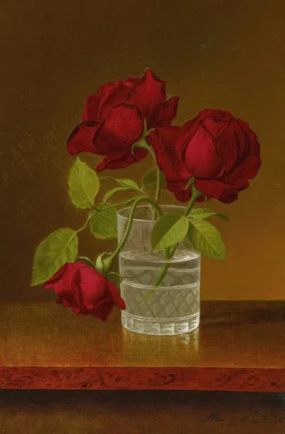 Still Life Of Roses by Мартин Джонсон Хид — digital art print download