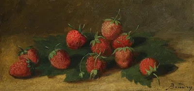 Study Of Strawberries by Paul-Jacques-Aimé Baudry — digital art print download