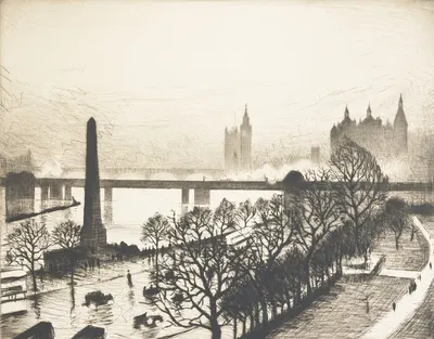 Westminster from a Savoy window by Кристофер Р. В. Невинсон, 1925 -1926 — digital art print download