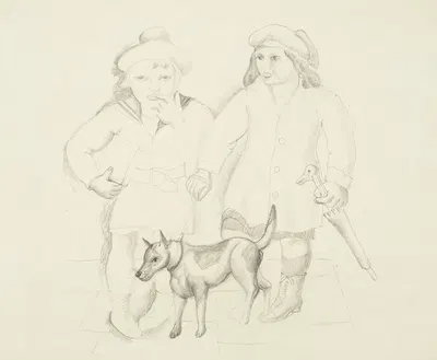 Children with a dog by Кристофер Вуд — digital art print download