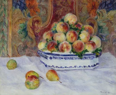 Still Life with Peaches by Пьер-Огюст Ренуар, 1881 — digital art print download