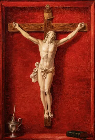 Trompe-L'œil With A Crucifix by Prospero Mallerini — digital art print download