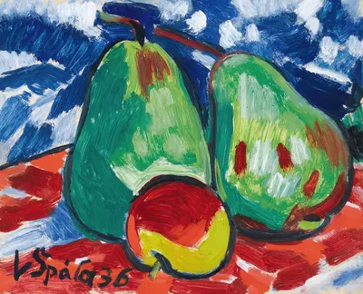 Two Apples And A Pear by Вацлав Шпала, 1936 — digital art print download