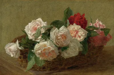Panier De Roses by Victoria Fantin-Latour — digital art print download