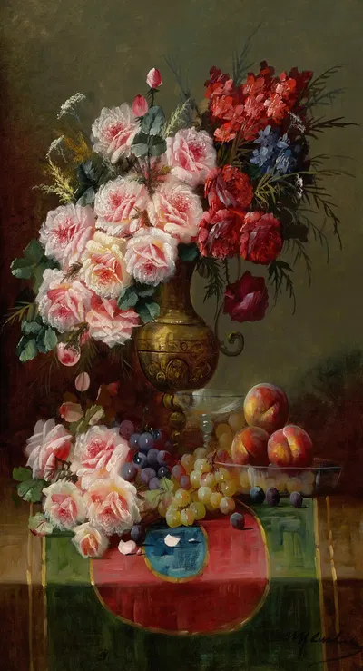 Still Life with Flowers by Макс Карлье — digital art print download