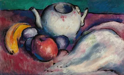 Still Life with Teapot and Fruit by Томас Харт Бентон — digital art print download