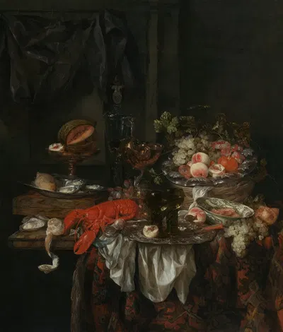 Banquet Still Life by Abraham van Beyeren, 1667 — digital art print download