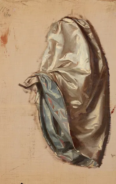Study of a Lady with a Lute's Robe. Study to the Painting 'Upbringing of Sigismund Augustus' by Юзеф Симмлер — digital art…