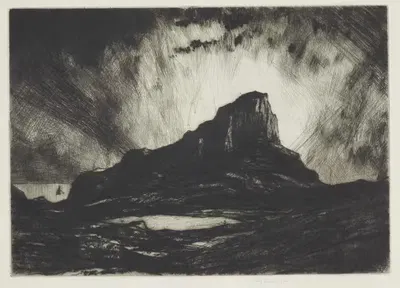 The Scuir of Eigg by David Young Cameron, 1931 — digital art print download