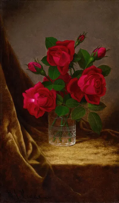 Jacqueminot Roses by Мартин Джонсон Хид — digital art print download