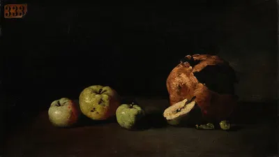 Still Life with Apples and a Pomegranate by Théodule Ribot — digital art print download