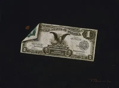 One Dollar Silver Certificate by Victor Dubreuil, 1898-1900 — digital art print download