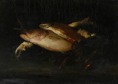 Still Life with Fish by Уильям Мерритт Чейз — digital art print download
