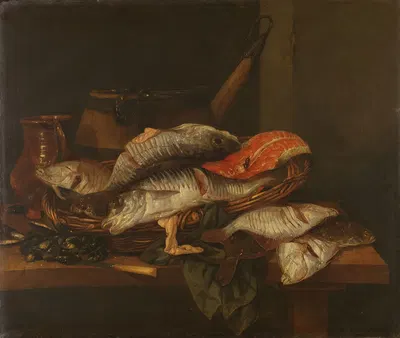 Still Life with Fish by Авраам ван Бейерен — digital art print download