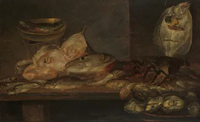 Still Life with Fish by Alexander Adriaenssen, 1660 — digital art print download