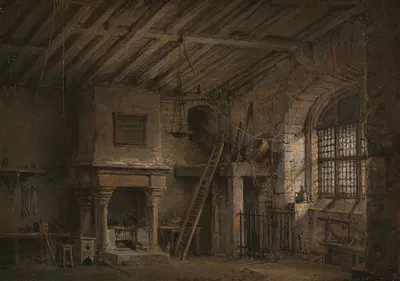 Stage Design for Heart of Midlothian; The Tolbooth by Александр Насмит — digital art print download