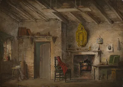 Stage Design for Heart of Midlothian; Deans' Cottage by Alexander Nasmyth — digital art print download