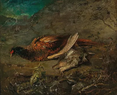 Stillleben mit Fasan und Schnepfe by Карл Спицвег — digital art print download