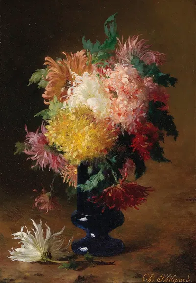 Asters in a Vase by Charles Philipard — digital art print download