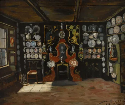 Salle à manger de Hauteville II, maison de Juliette Drouet à Guernesey by Эдмон де Палеziё, 1883 — digital art print download